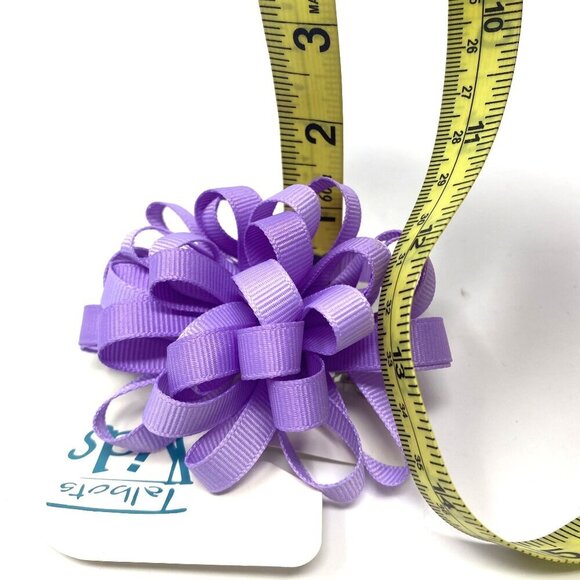 Talbots Kids Vintage Grosgrain Ribbon Lavender Loopy Puff French Barrette - Picture 8 of 8